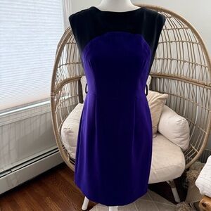 Milly Of New York Colorblock Sheath Dress Purple Black Size 6